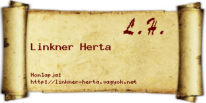 Linkner Herta névjegykártya